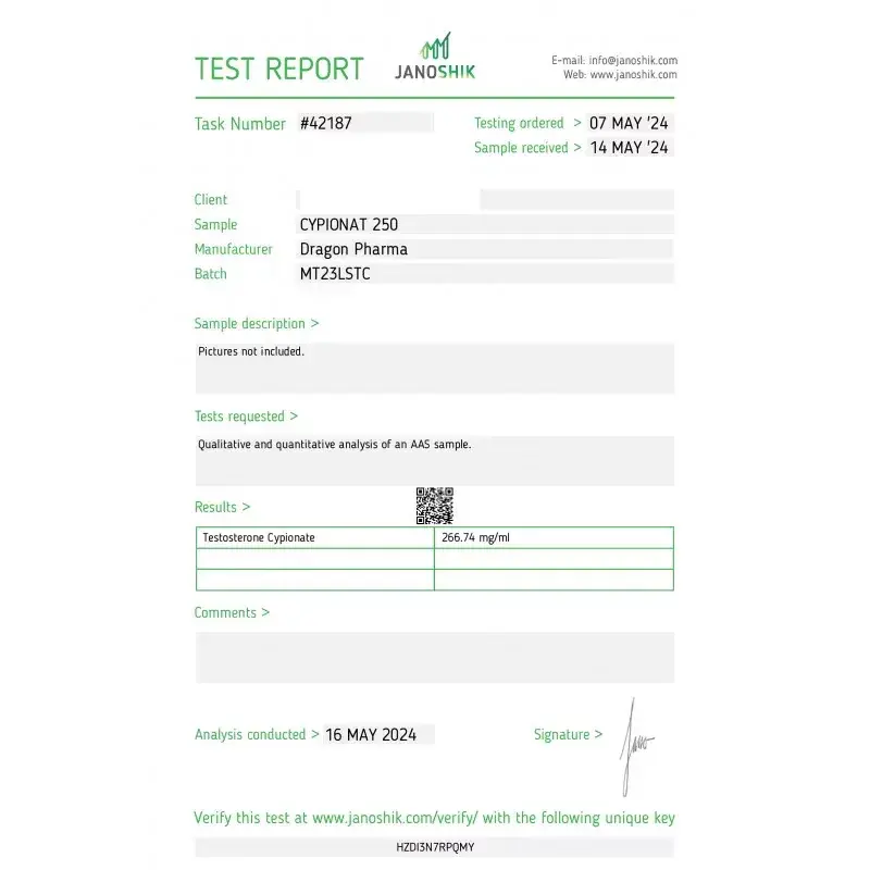 Cypionat lab result 2024-05-16