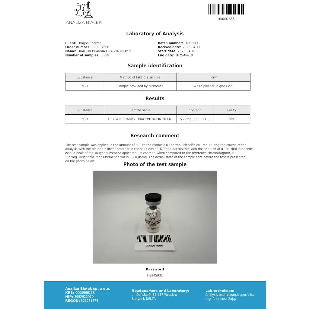 Dragontropin HGH 100 IU